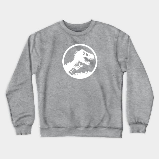 Jurassic White Crewneck Sweatshirt by frozenscales